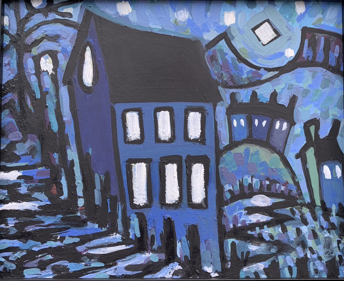 ‘Calfaria By Moonlight’ gan Karl Davies. (Capel Calfaria, Gilfach Goch)