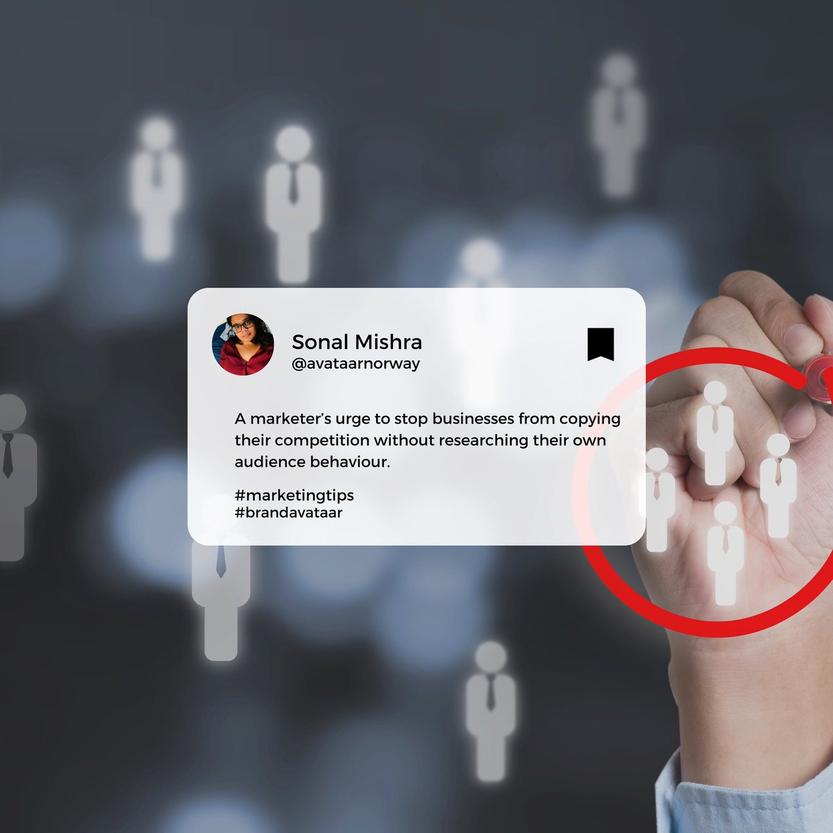 avataarnorway's tweet photo. Do you work in #marketing 👀 👇

What other traits would define this super talented bunch 👆 called #marketers 

😉

#marketing #contentmarketing #markedsføring #strategy #marketingtips #brandavataar #contentstrategy https://t.co/GHB2eO3z3c