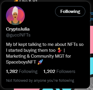 cmastolo's tweet photo. @gucciNFTs @apeblocksnft Good luck everyone! https://t.co/JpecA3ovQj
