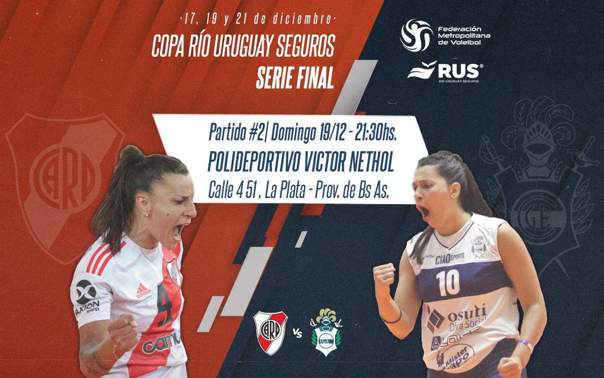 #DHF #CopaRUS #LaFinal 

🏆 ¡Este domingo puede haber campeón! 

🏐 Final | Partido #2
📍Polideportivo Víctor Nethol 
⏰ 21:30 hs
📺 <a href="/canaldeportv/">DEPORTV</a>