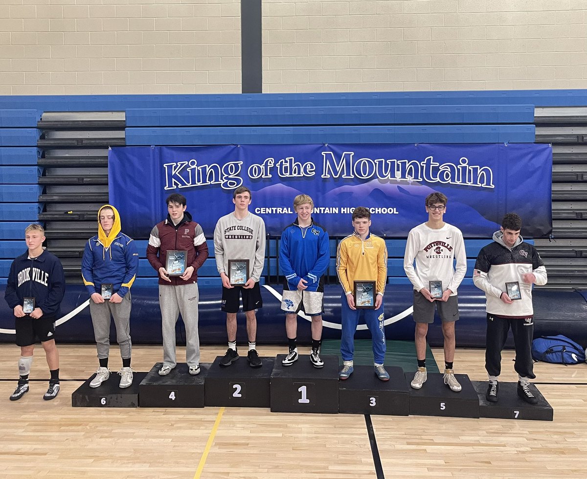 PBurgHSWrestlin's tweet photo. James Day finishes the King of the Mountain with a 4th place finish. And he’s all smiles… https://t.co/S6cZ48Ar7V