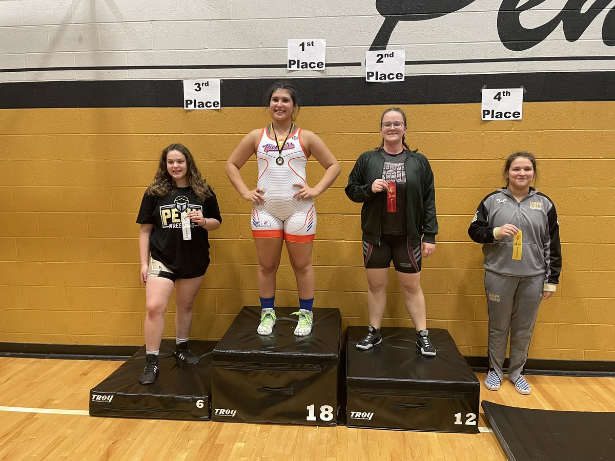 We finish with one champ Talia Mitchell, who spends less than 2 minutes on the mat over four matches in a full bracket. She pushes her record to 7-0 on the year.  Four other second placers and a bunch of top 8 girls. Tough tournament….back to Ohio!