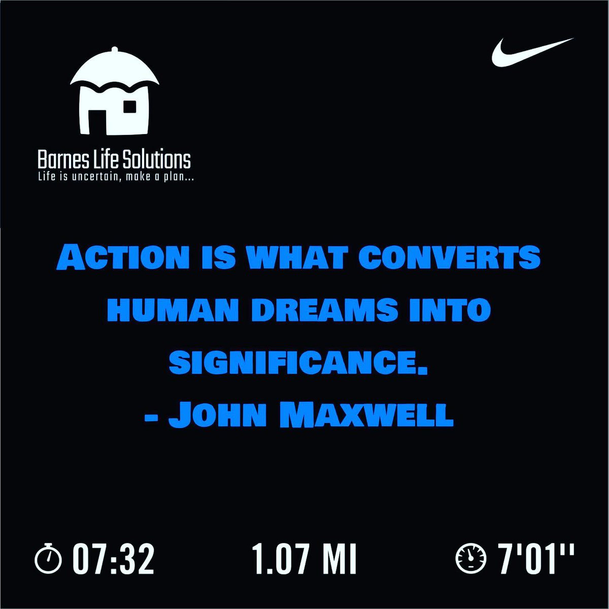 danpbarnes's tweet photo. Action is what converts human dreams into significance. - John Maxwell

Are you ready to take action for your dreams and live a life of significance?! Let’s go!

#day1080 #levelup #imagination #impact
#betterthanyesterday 
#barneslifesolutions
#runeachdayof2021
#successmindset 
# https://t.co/FMm49Fz2XT