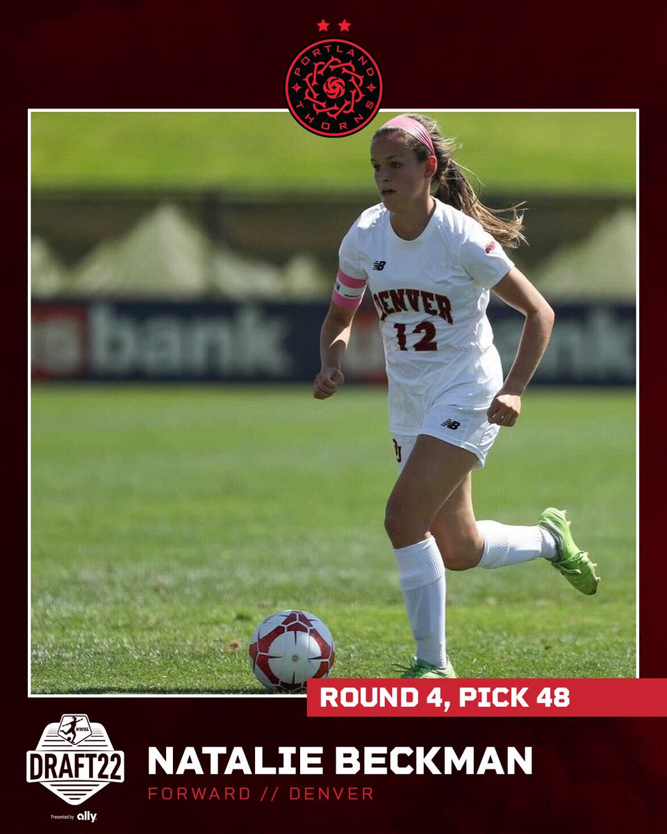 With the 48th pick in the 2022 NWSL College Draft, we’ve selected Natalie Beckman from Denver! Welcome <a href="/nat_beckman12/">Natalie</a> 🌹 #BAONPDX
