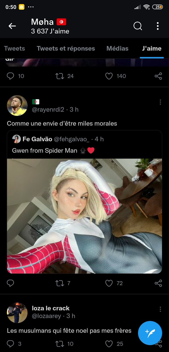 Covidkat's tweet photo. @mohatnss37 @NakuPendaPiyya En tant que musulman, tu devrais surtout te révolter de ce que tu RT et fav avant de faire la morale aux autres, car ce n'est même pas un rappel (et ce n'est pas même pas bienveillant) ce que tu fais. D'ailleurs, prends en compte les tweets que tu fav, l'islam est parfait, pas- https://t.co/lpjEmfKKfR