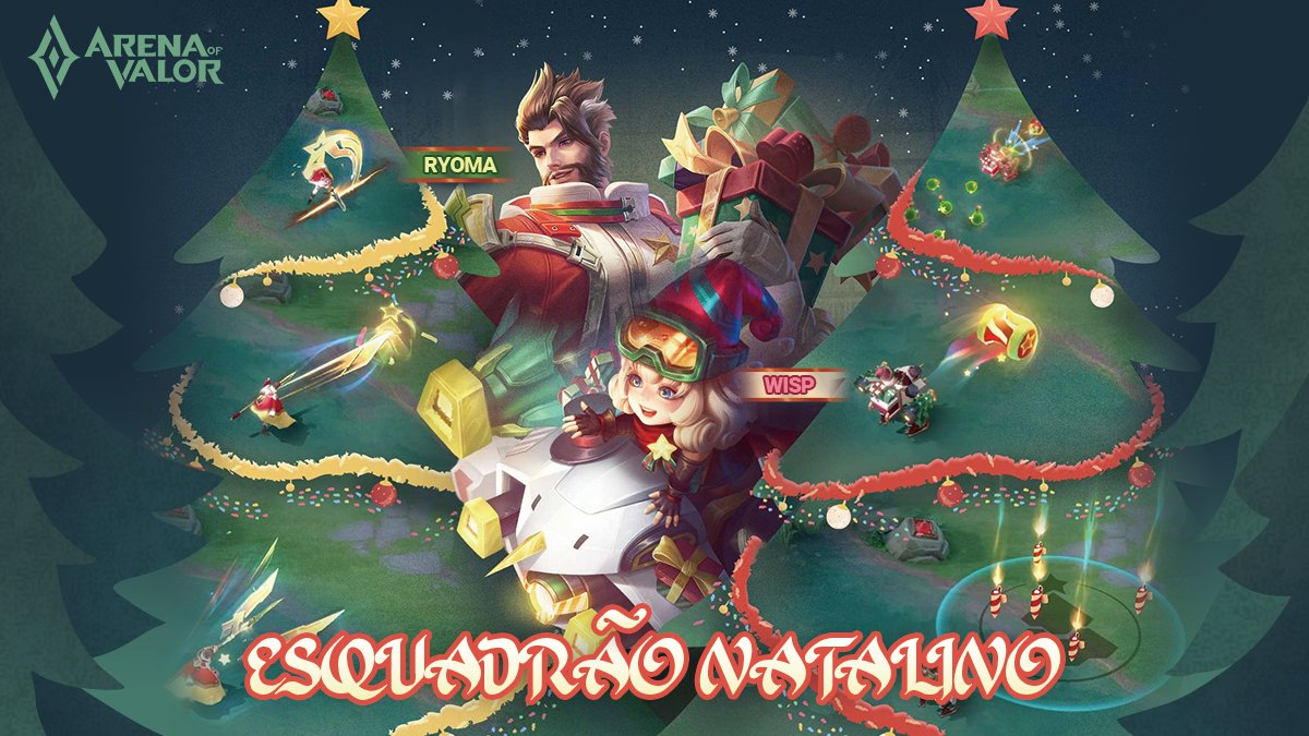 ArenaofValor_BR's tweet photo. 🎵 Então é Natal. E o que você fez? 🎵

Ryoma e Wisp Esquadrão Natalino estão chegando e vão fazer com que esse natal seja inesquecível no 
Campo de Batalha! 

Você é #TeamRyoma ou #TeamWisp?

#ArenaOfValor #ArenaOfValorBR https://t.co/Wf7hRY95ie