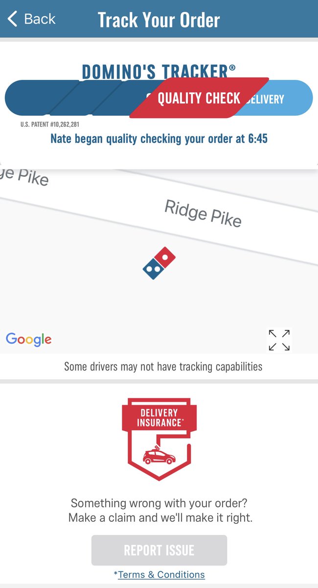 Literally been quality checking for 20 minutes, what gives, <a href="/dominos/">Domino's Pizza</a>?