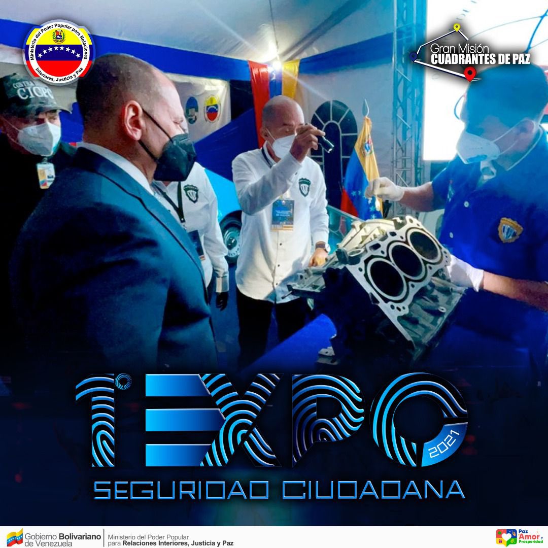 CeballosIchaso1's tweet photo. Con gran éxito finalizó #ExpoSeguridad2021, donde el pueblo venezolano percibió el gran potencial científico, tecnológico e industrial en materia de seguridad ciudadana de la Patria. Continuamos venciendo el bloqueo criminal rumbo a la Gestión Productiva por La Paz. https://t.co/dmATM5Lg82