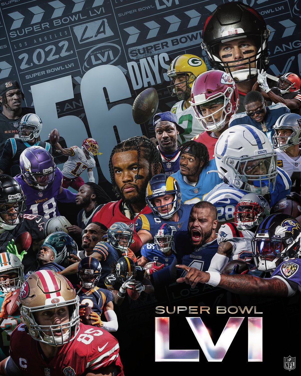 NFL on X: 'Just 56 days until Super Bowl LVI. 