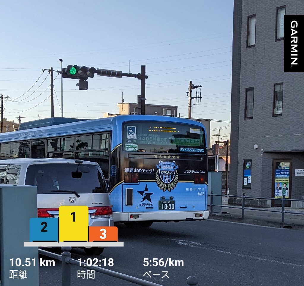 MarketRiver927's tweet photo. 休日の10km
J1優勝記念のラッピングバス。市バスで5台しか無いんだよね?結構見るけど、、、
最近週5日休足日?なのでスゴク調子が良い。もう少し走りたかったけど、この後用事がてんこ盛りなので今日はここまで。
#garmin #rinning https://t.co/oNGILj9uxF