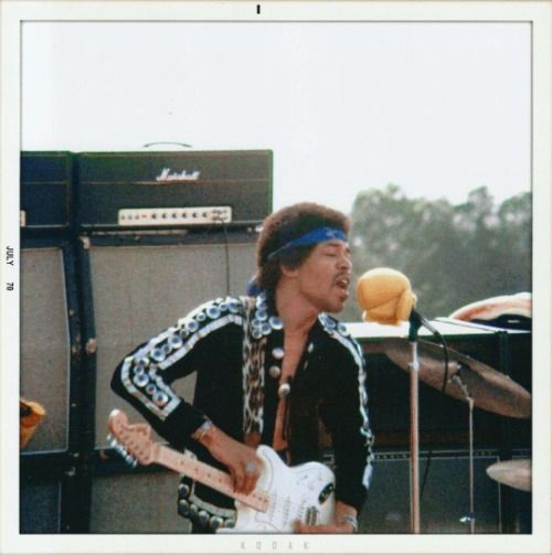 Jimi Hendrix performing in Maui, Hawaii, 1970.