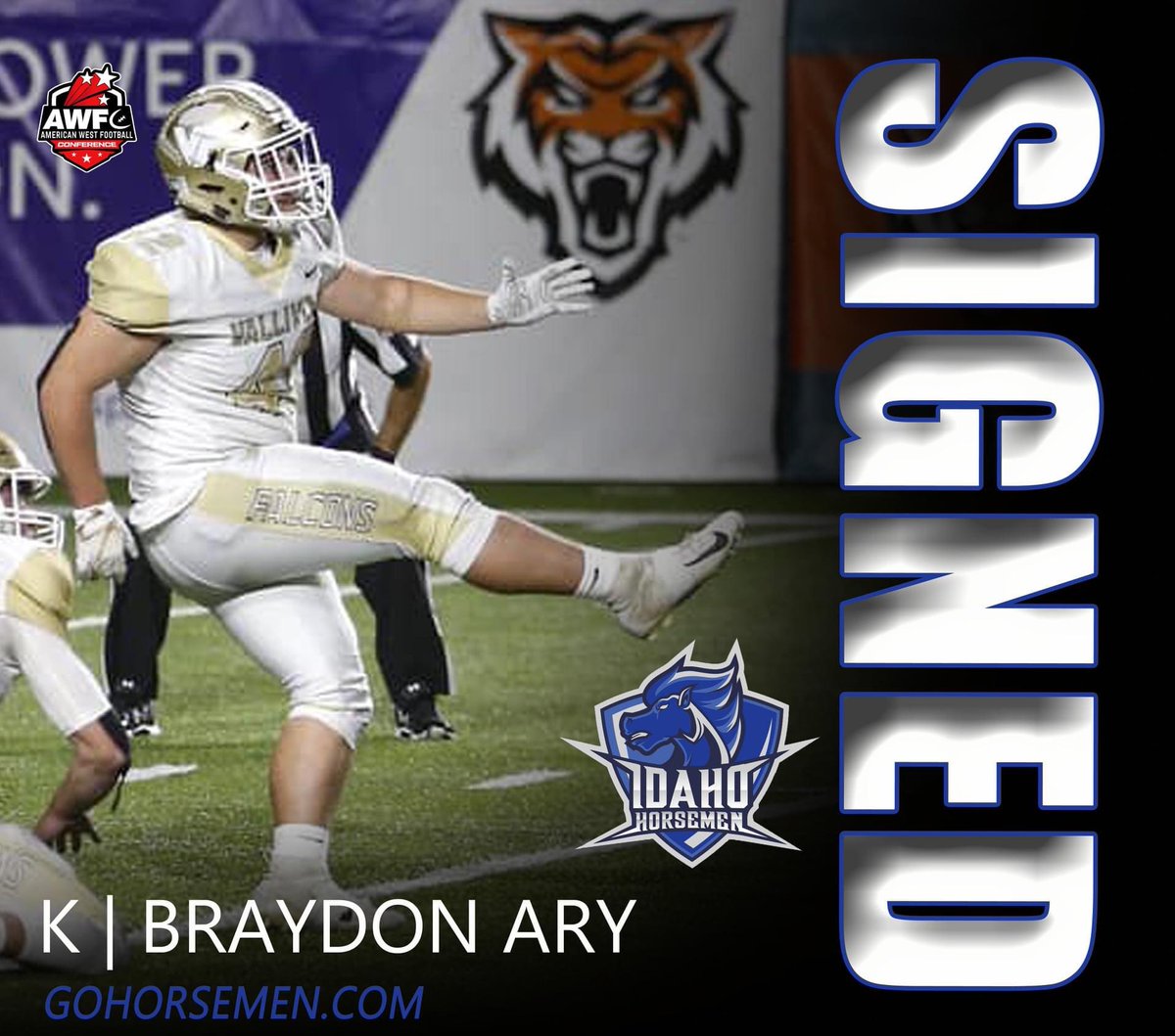 Couldn’t give up completely. So after trying the college route and it being a living hell. I have signed to play kicker for the Idaho Horseman.