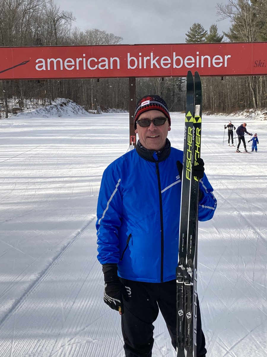 Drove a bit to find skiable snow this morning. A nice day in the northwoods of Wisconsin on the @birkie trail. #fischerski #langlaufen #swix #skinnyski