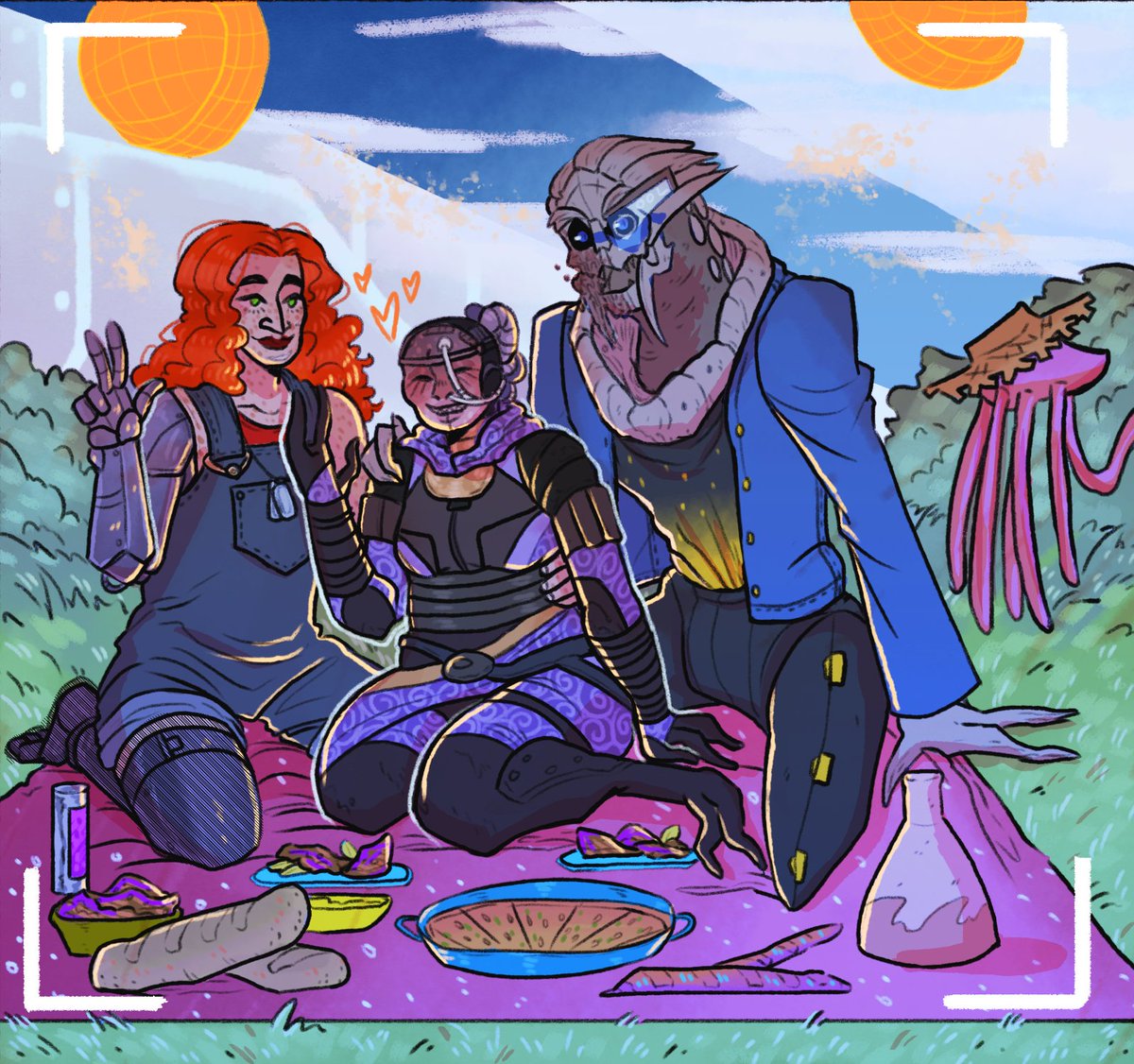 seealantweet's tweet photo. commission for @queercraftchonk of a scene from their fic! using @UgWubwubmaster's design of Tali :) here's the fic if ur interested: https://t.co/wn9YC0kOTw #MassEffect #shakarian #talibrations https://t.co/DGG0AnJ51j