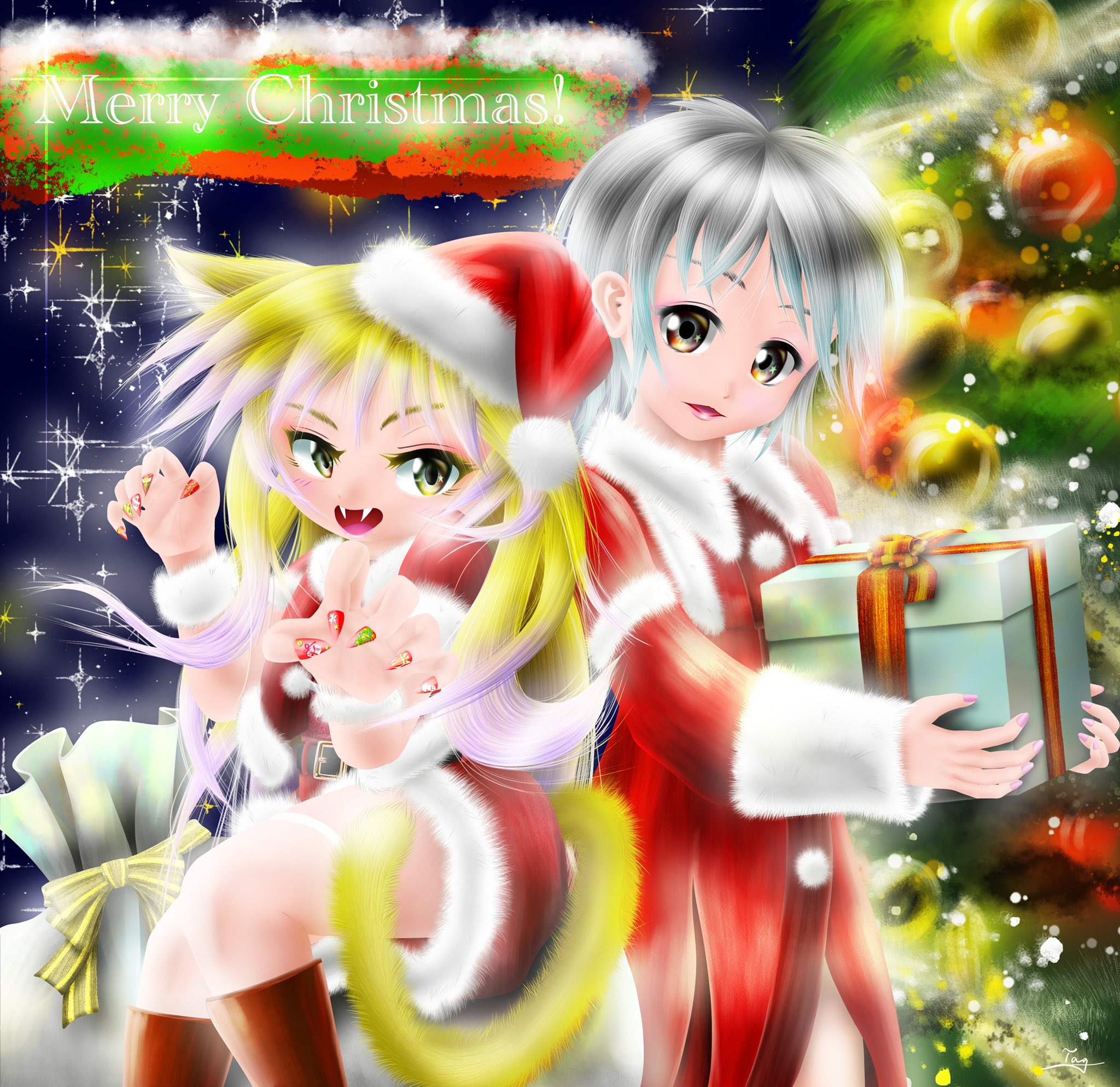 تويتر たじ على تويتر 今週はクリスマス 長年絵を描いてるけど 何気に1枚に人物を2人入れるの初めてです ˊᵕˋ クリスマスイラスト Christmasillust Merrychristmas Illustration 創作イラスト 猫耳 みんなで楽しむtwitter展覧会 冬の創作