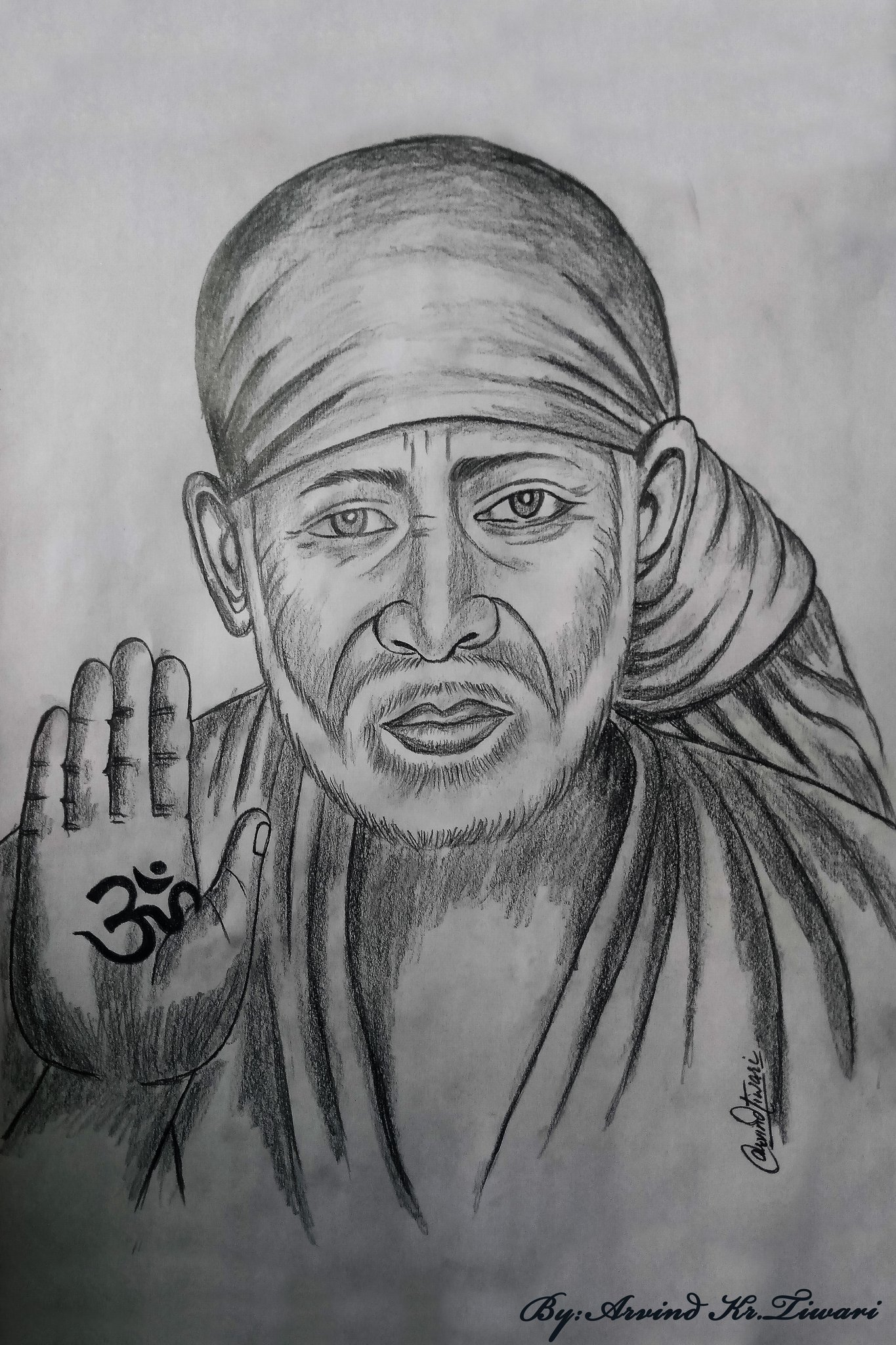Sai baba pencil sale sketch