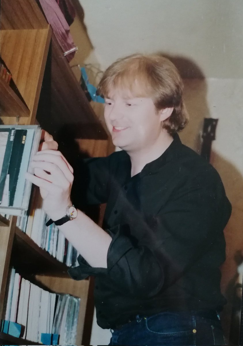 TheyCallMeRobbo's tweet photo. That time Swanny tried stealing my records! #directhits https://t.co/ob3RzyPysO
