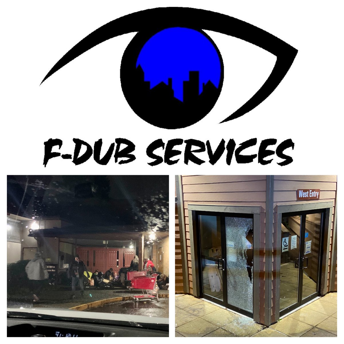 DubServices's tweet photo. Our new client hired our #trespassbusters after their property had become a hangout for undesirables. Retaliation has begun to protest our efforts. #therealextrapatrol #federalway #auburn #Kent #bonneylake #communitypatrol #privateenforcement #wevegottheeye #patrolandmore https://t.co/TsacgzpRpt