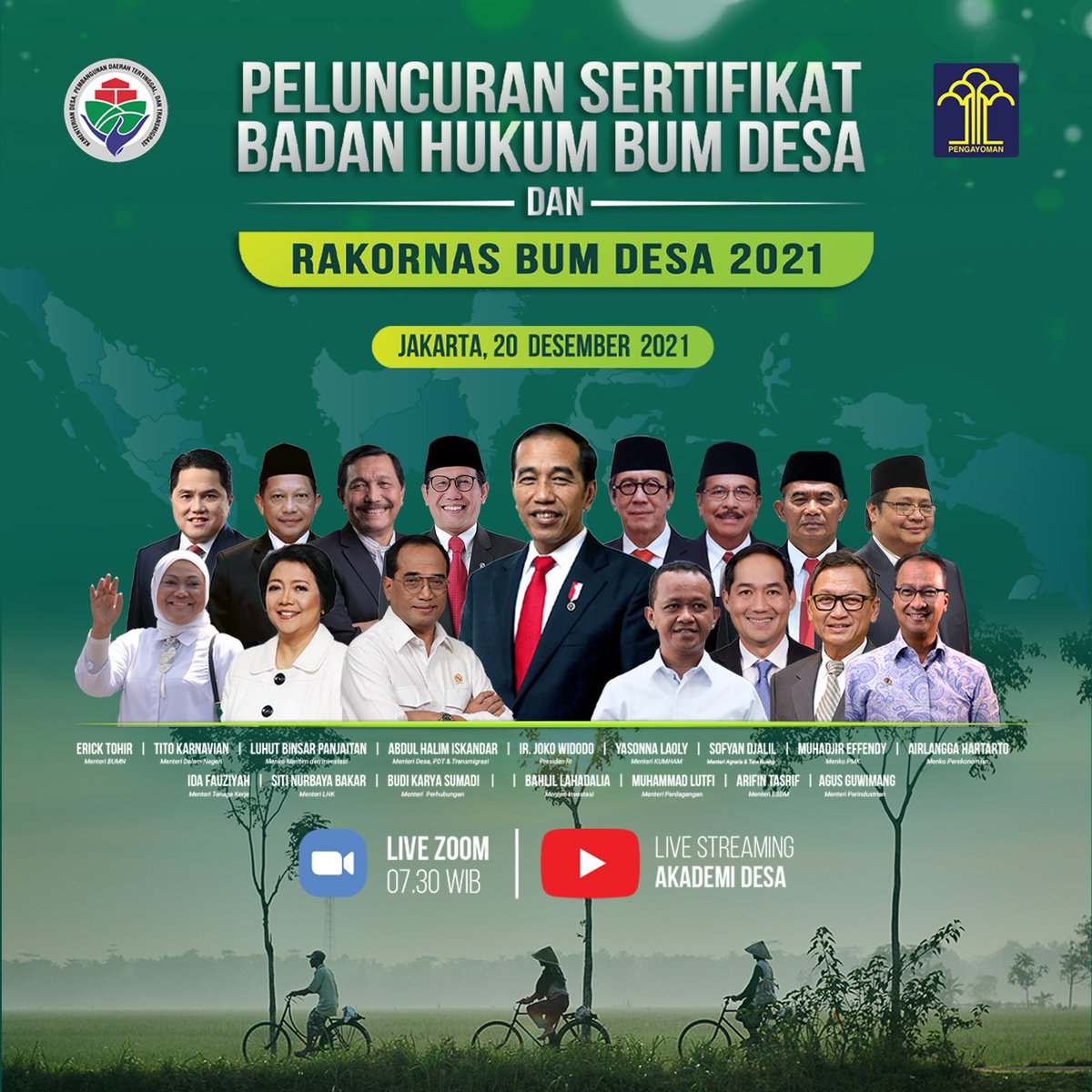 Suhendr60122564's tweet photo. PELUNCURAN SERTIFIKAT BADAN HUKUM BUM DESA &amp; Rakornas BUM Desa 2021, Jakarta, 20 Desember 2021 
#PresidenApresiasiBUMDes
@jokowi 
@halimiskandarnu 
@kemendespdtt 
@malik_haramain 
@taufikmadjid71
@yusra_daridesa
@azzameldzikrie 
@tppkemendes https://t.co/E8c5xB1Zpd