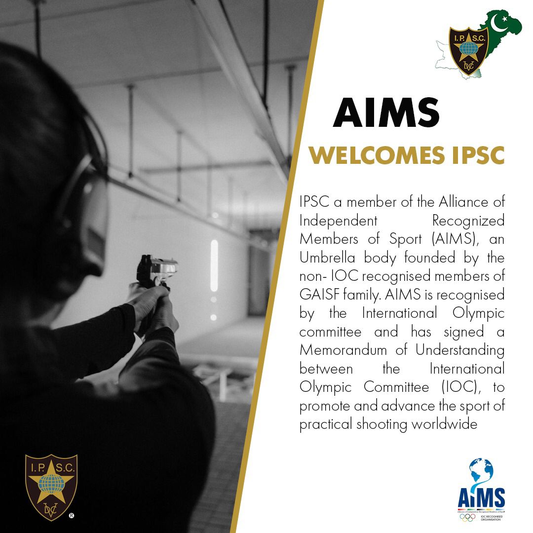 IPSCPk's tweet image. AIMS welcomes IPSC
#ipsc #uspsa #IPSCPakistan #ipscyouth #ipscshooting #practicalshooting #shootingsports #SportsShooter #MISIA #GAISF #AIMS #IPSCWorld