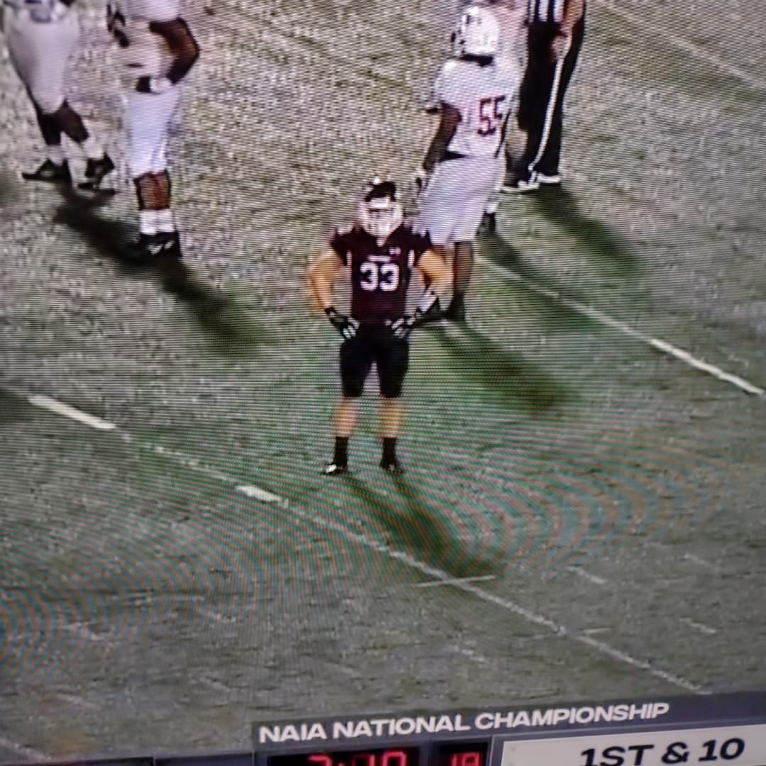 Luke_M_Nielsen's tweet photo. Six --yep, six-- Saint Ansgar Saints were a part of tonight's NAIA National Championship.

Congratulations to Jack, John, Ryan, Sage, Alex, and the Morningside Mustangs! 

To Mitchell, great season! Great career! 

All these guys represent everything we expect our Saints to be. https://t.co/46QVjDL2ka