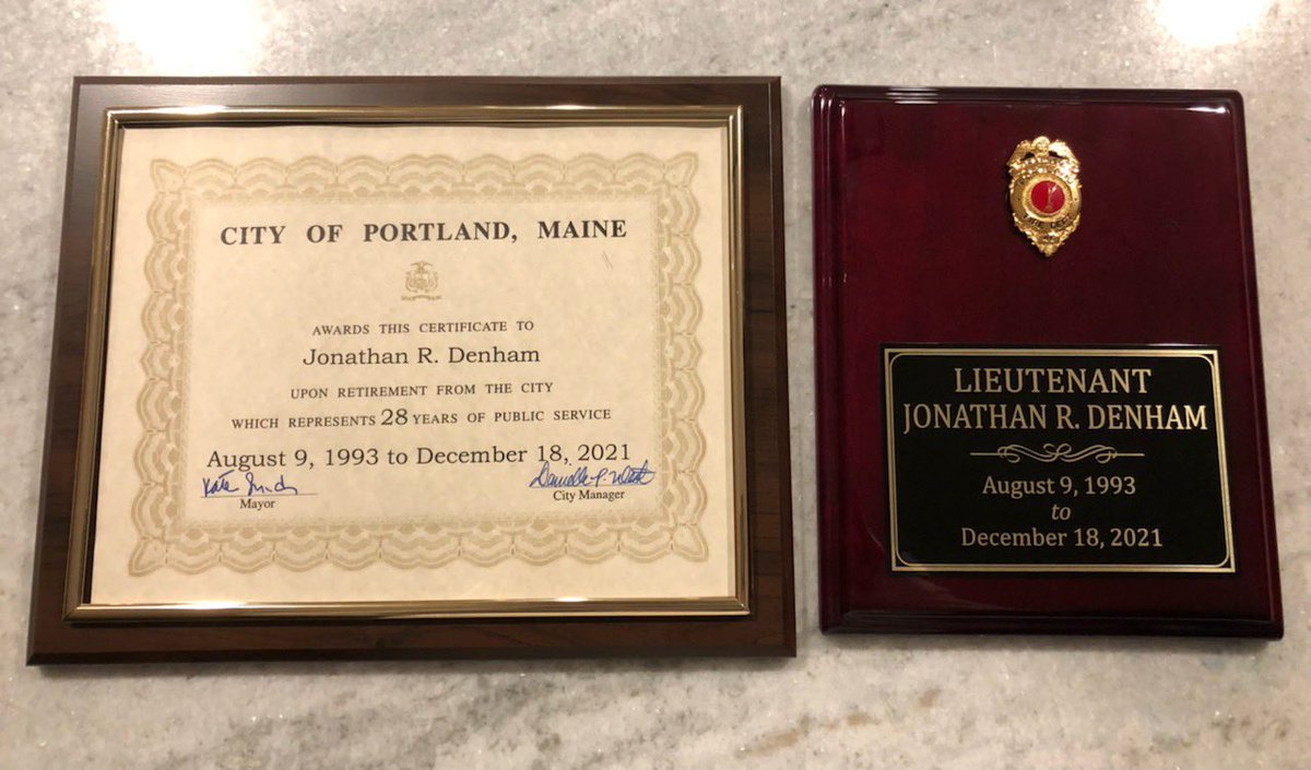 PortlandFD's tweet image. Congratulations to Lieutenant John Denham (Ladder Co. 4, Platoon 3) who is working his last  night with the Portland  Fire Department, completing  28 years of service. Earlier today, a gathering was held at Allen Avenue Station. Stay safe Lt and thank you.