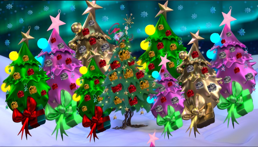MixxSFX's tweet photo. Christmas Tree Farm! 🎄💚
My dog "helped" with the random pink star at the bottom 🤦‍♀️
@Merrymodz_io @TomBilyeu https://t.co/4PybX7x54W