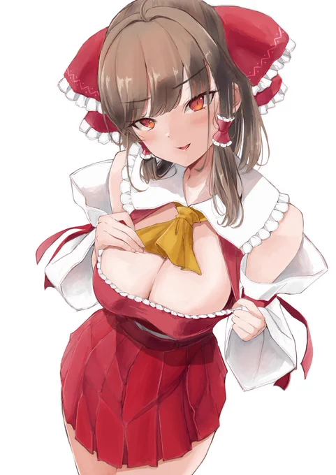おっぱいアピールしてくる霊夢さん 