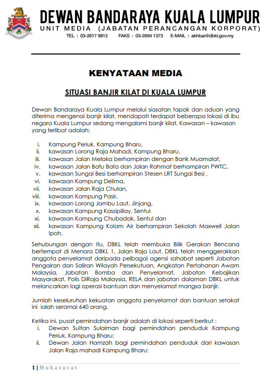 KLCCC_DBKL's tweet photo. Untuk makluman semua. #kltu https://t.co/jSkHhnZFao