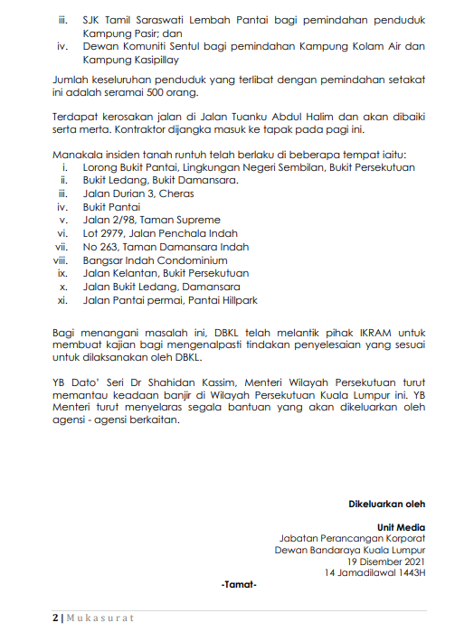 KLCCC_DBKL's tweet photo. Untuk makluman semua. #kltu https://t.co/jSkHhnZFao