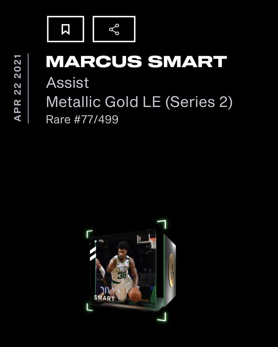 themonarch00's tweet photo. In honor of TopShot Stimmy Day, I’m doing a rare giveaway.

MOMENT: Rare S2 MGLE Marcus Smart (#77/499)

MUST:
1️⃣ Follow, Like &amp; Retweet
2️⃣ Comment with your TS Name
3️⃣ Tag a friend 

Winner picked on December 21st. https://t.co/zPfMv1WsMn