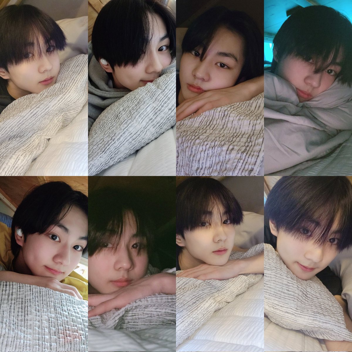 AngelaCajulao's tweet photo. Jungwon's bed selca https://t.co/vxTS3JKsyY