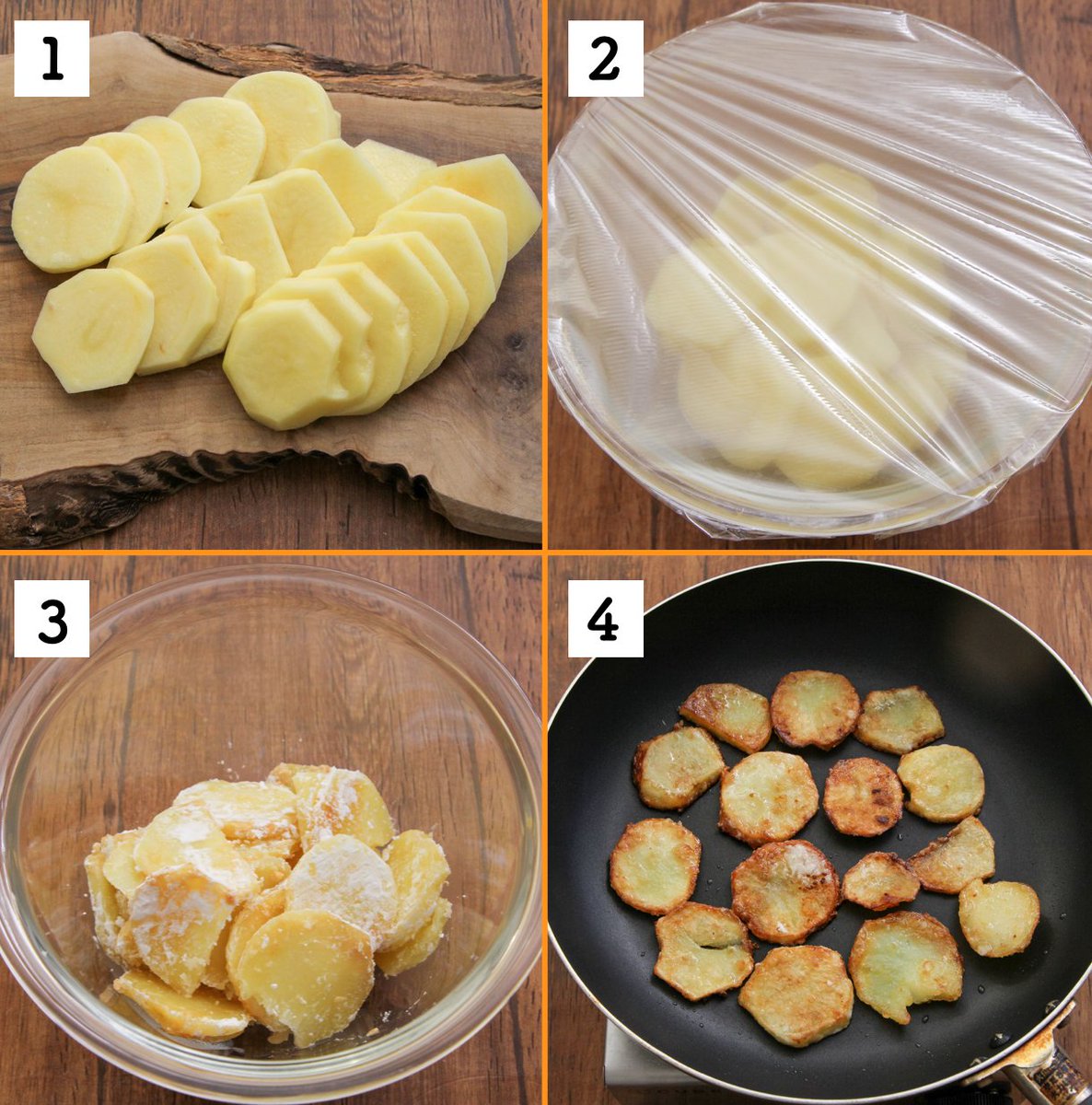 揚げずに簡単!輪切りじゃが芋で作る「フライドポテト」
