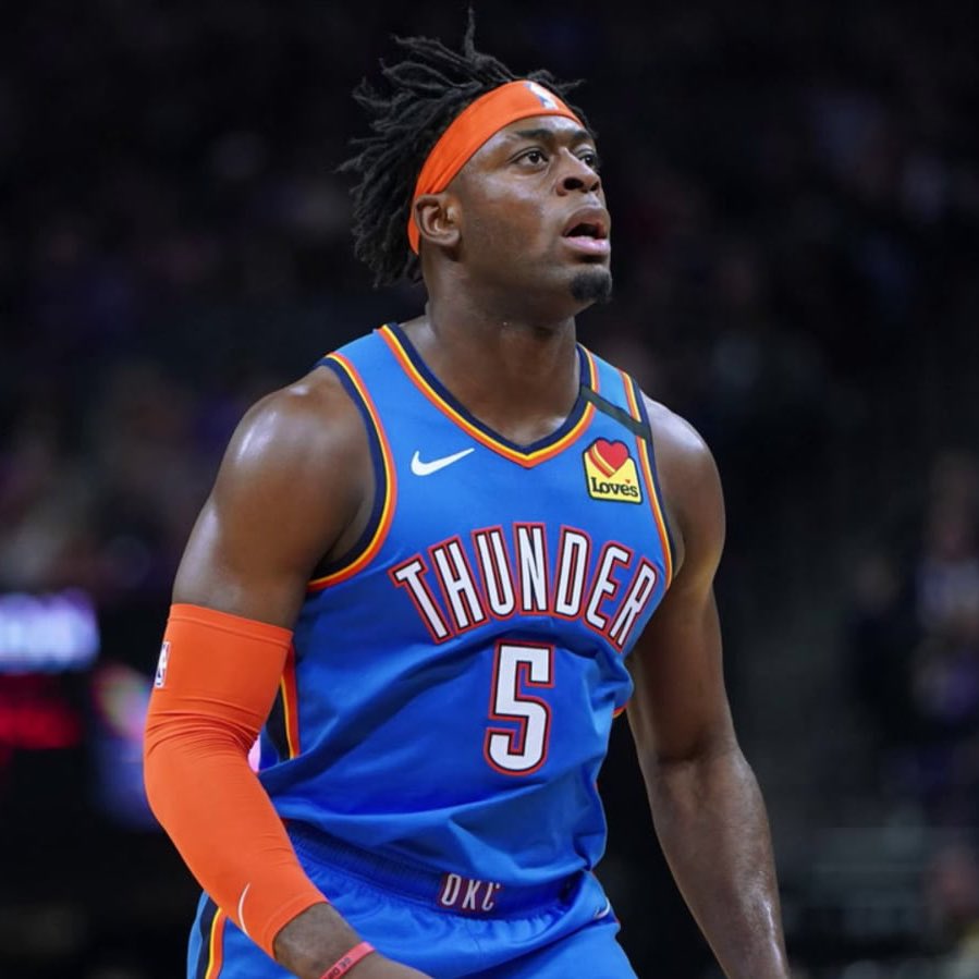 TheHoopCentral's tweet photo. Lu Dort tonight: 

29 Points 
5 Rebounds 
2 Steals
63% FG
4/8 3PM https://t.co/47Sd1r9M3R