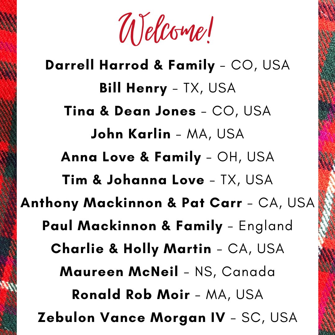 the_mackinnon's tweet photo. Welcome to our newest members of Clan MacKinnon Society! We are so glad to have you with us! 🏴󠁧󠁢󠁳󠁣󠁴󠁿 
#ClanMacKinnon #ClanMacKinnonSociety #MacKinnon #ScottishPride #Scotland https://t.co/zXYPg3E4Ez