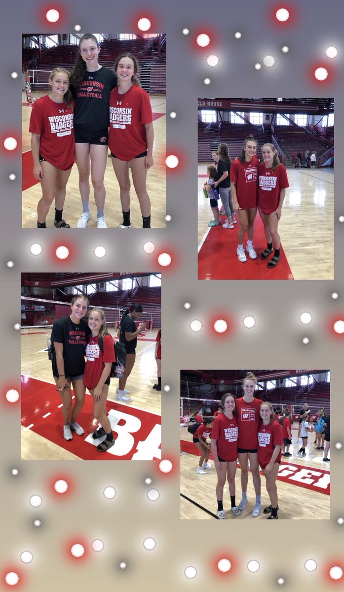 elissa_furlan6's tweet photo. Very excited to have met the Wisconsin players that just won the NCAA National Tournament!! I got to work with @izzyashburn2 and Grace Loberg with defense and outside hitting! Such a fun experience for sure! #wisconsinON #badgers #OH #DS https://t.co/51SLDXQKOV