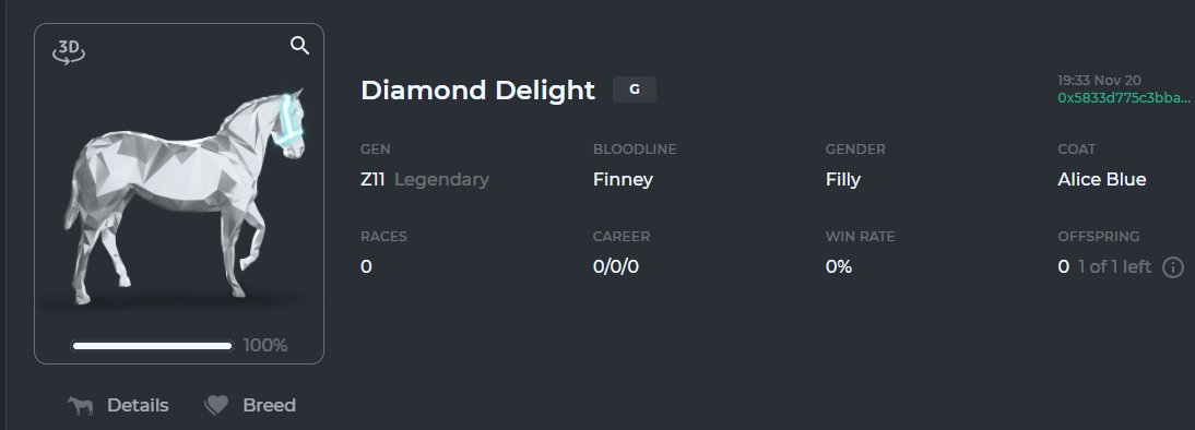 So grateful for <a href="/zed_run/">zed_run</a> &amp; the #NFTCommunity. In honor of 2k+ followers &amp; the upcoming <a href="/_ZombieRacing/">ZombieRacing ~☠️~</a> &amp; Zed Maiden tourneys, giving away a Z11 Leg Finney Filly w/Alice Blue Rare Coat (ready to breed). Comment on this tweet for chance to win. Please retweet to share. #NFTGiveaway