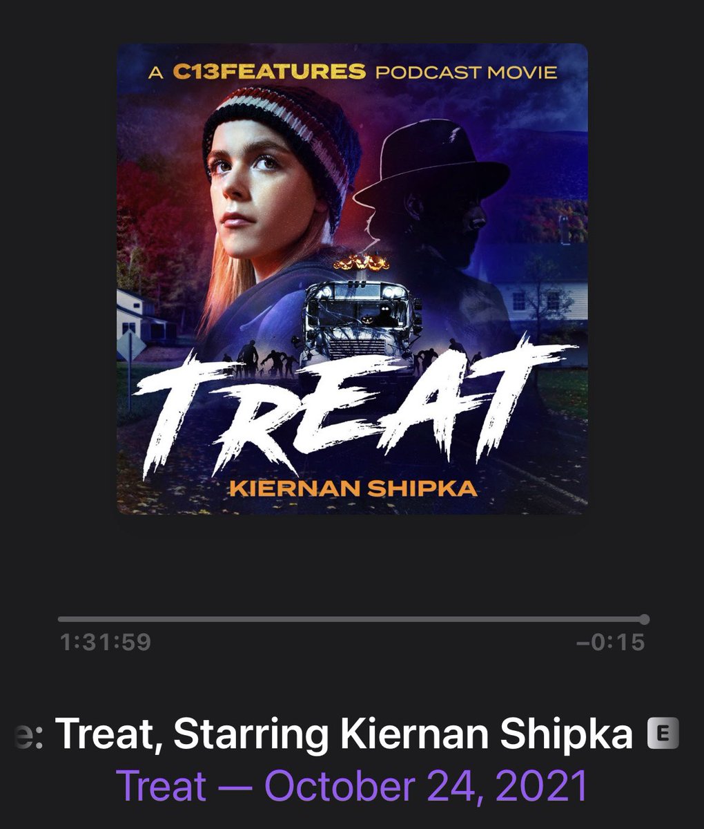 xanthepajarillo's tweet image. Listened to my first podcast movie, TREAT by @C13Features, and wow… I loved it. It was suspenseful, emotional and scary. Brilliant sound design and voice acting that keeps you engaged. Excited for more 🎃!