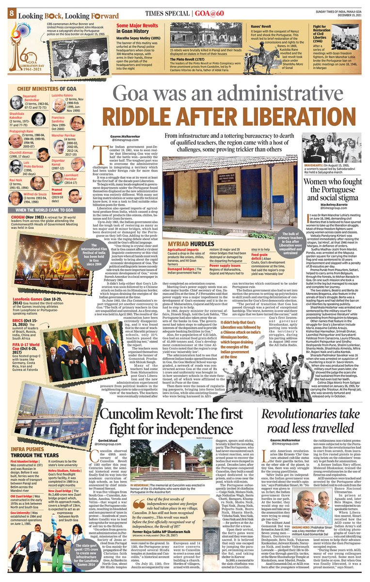 RajeshMenon70's tweet image. As the state celebrates 60th year of Liberation, Goa can be proud of its socio-economic indicators. But there is an air of despondency, as politics of convenience has trumped over people's welfare. Don't miss today's special edition of @TOIGoaNews #GoaLiberationDay #GoaAt60
