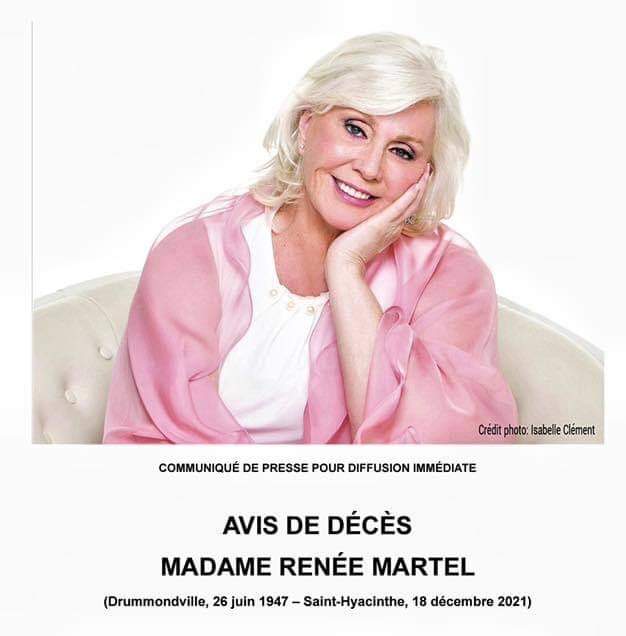 Chère Renée, j’ai eu l’honneur de travailler avec toi sur ton dernier album, de t'écouter me parler du métier, de tes chats, de ta vie. Quel privilège d'avoir pu partager ces moments. Ton humilité, ta gentillesse, ton ouverture d'esprit et ta résilience continueront de m'inspirer