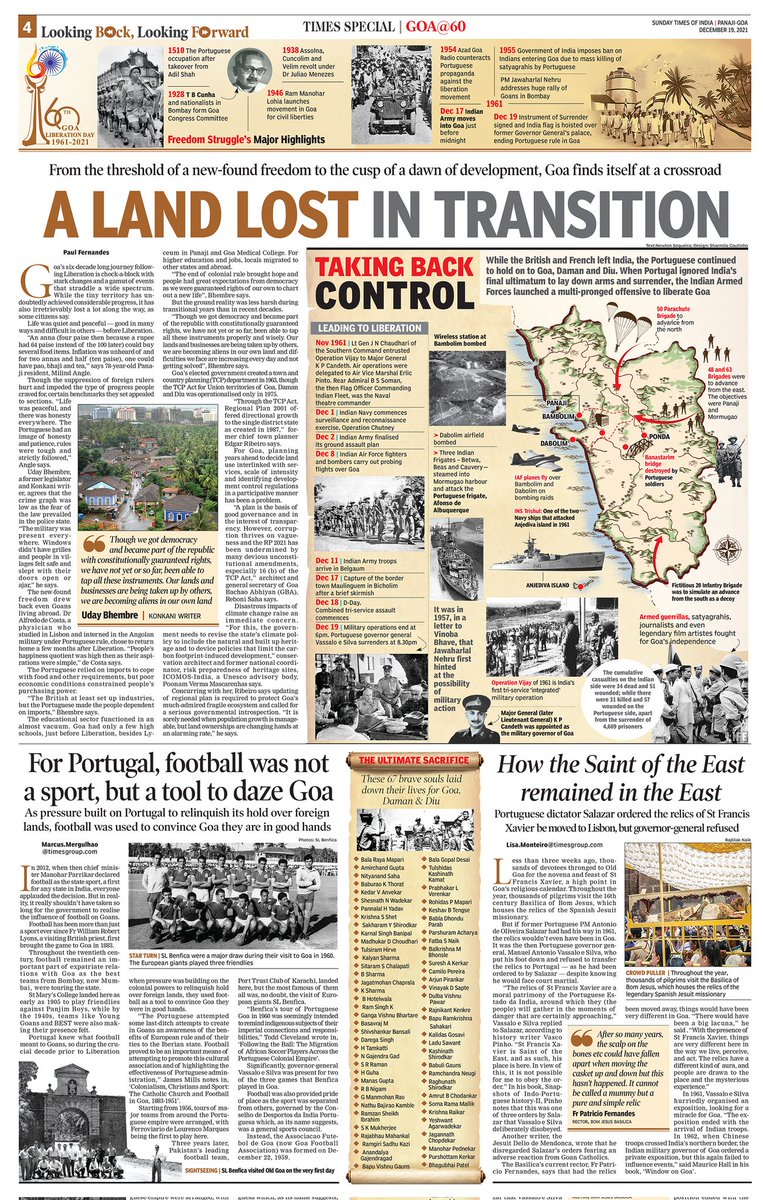 RajeshMenon70's tweet image. As the state celebrates 60th year of Liberation, Goa can be proud of its socio-economic indicators. But there is an air of despondency, as politics of convenience has trumped over people's welfare. Don't miss today's special edition of @TOIGoaNews #GoaLiberationDay #GoaAt60