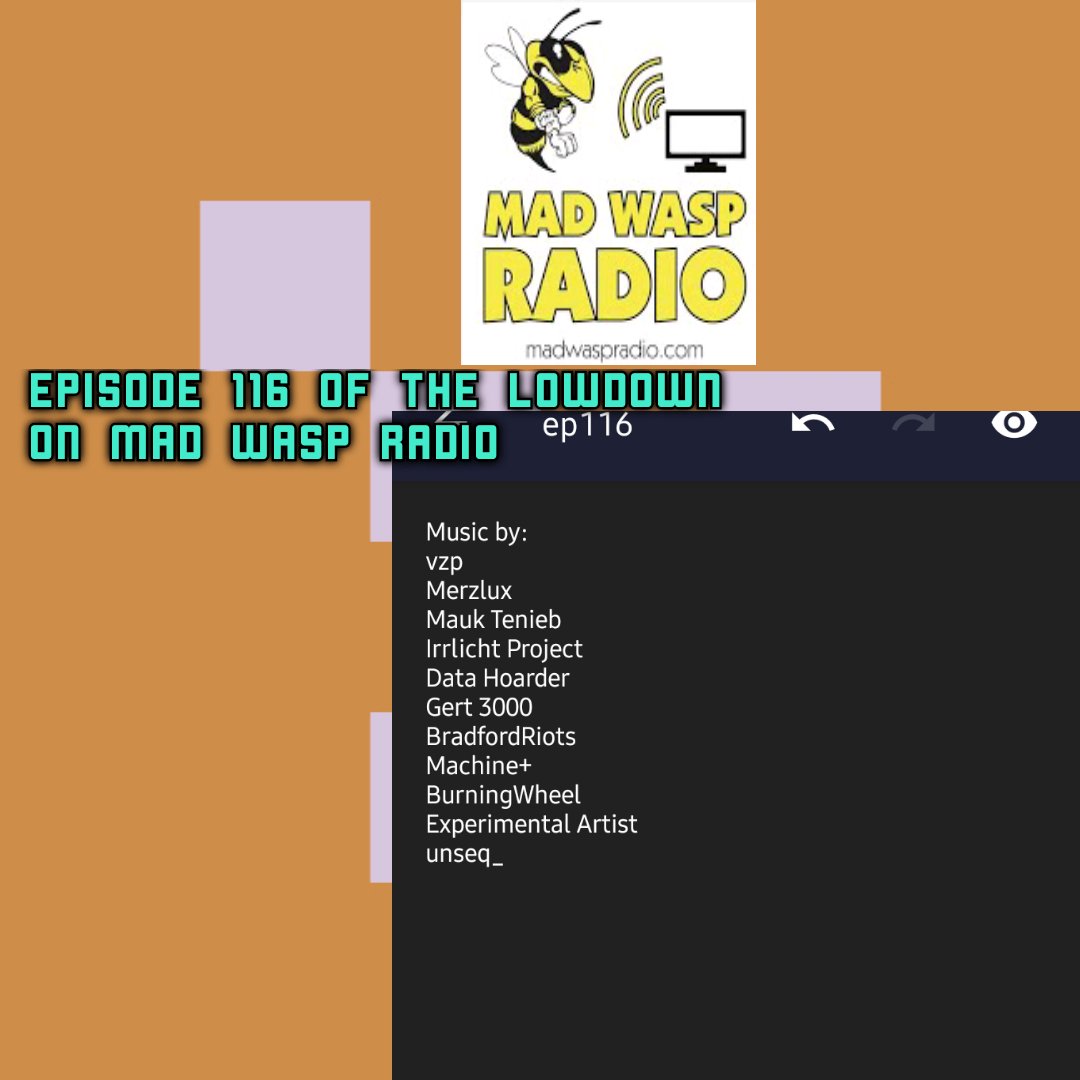 thelowdown96's tweet photo. Stay tuned to https://t.co/YuoOqHBUHG this Mon 11pm & Sat 6am (GMT) for episode 116 of the lowdown featuring the finest lobit and lofi music from artists around the planet!
#MadWaspRadio #InternetRadio #lobit #lofi #lowbit #music https://t.co/JB4MehHTXH