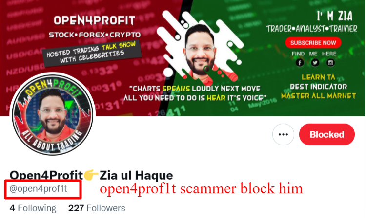open4profit's tweet photo. .@TwitterSupport @premiumbusiness @paraga 
Kindly block below scammer {open4prof1t}, impersonating my twitter handle. There is a big problem becoz of these scammers to me and our community. Request @premiumbusiness to plz verify my account asap. Thanks. https://t.co/hrnJVF20Gs