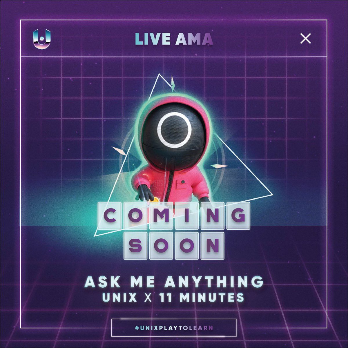 unixcorpgg's tweet photo. Hey UniX community! Our AMA with @11minutesnft is coming soon!
11Minutes is a new #play2earn game series on the Blockchain!
#crypto #cryptocurrency #nft #nftgames #playtoearn #gaming #unixgild #unixgaming #community #liveama #livestream #matic https://t.co/lGLnFlOi4W