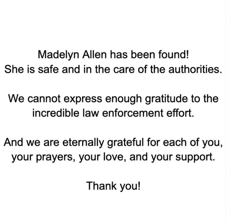 HDarling18's tweet photo. SHE'S FOUND! Such a miracle! https://t.co/xyxYuCGwBr