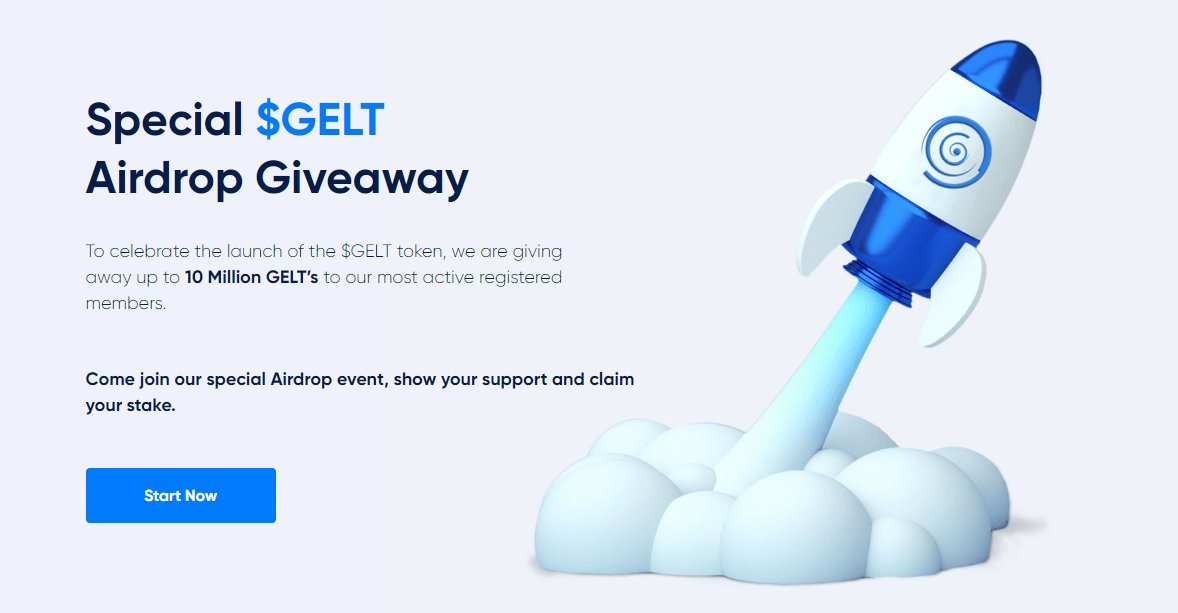 PlayTradeWinHQ's tweet image. 10 Million GELT tokens Airdrop

Special $GELT Airdrop Giveaway
To celebrate the launch of the $GELT token, we are giving away up to 10 Million GELT’s to our most active registered members.

Join our special Airdrop event;
galileo.exchange/campaigns.html

Campaign end by 8th of Jan 2022