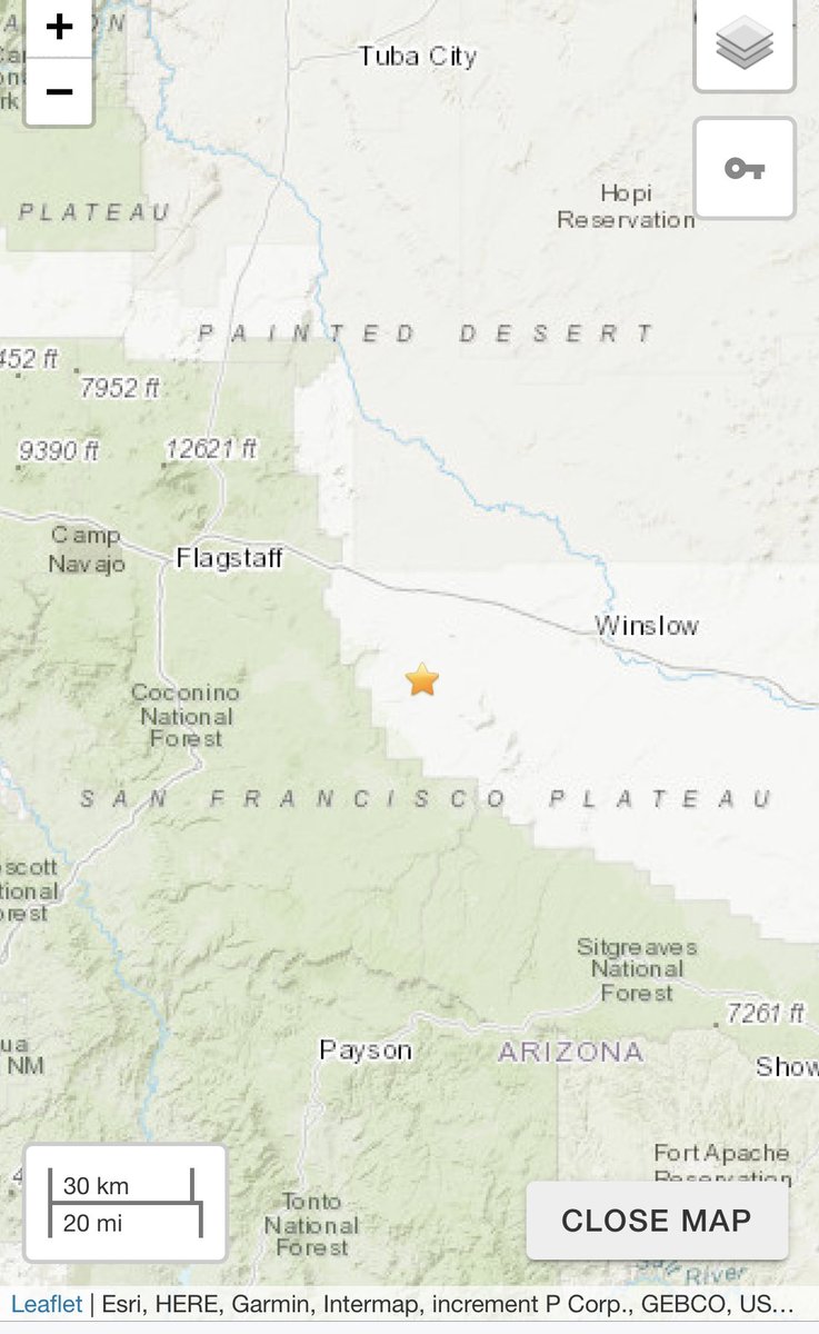 ArizonaNewsnet's tweet photo. Earthquake: M3.0 - 35 miles from Flagstaff, Arizona. https://t.co/j8CcZKhDhA https://t.co/6RN1XGVXLd