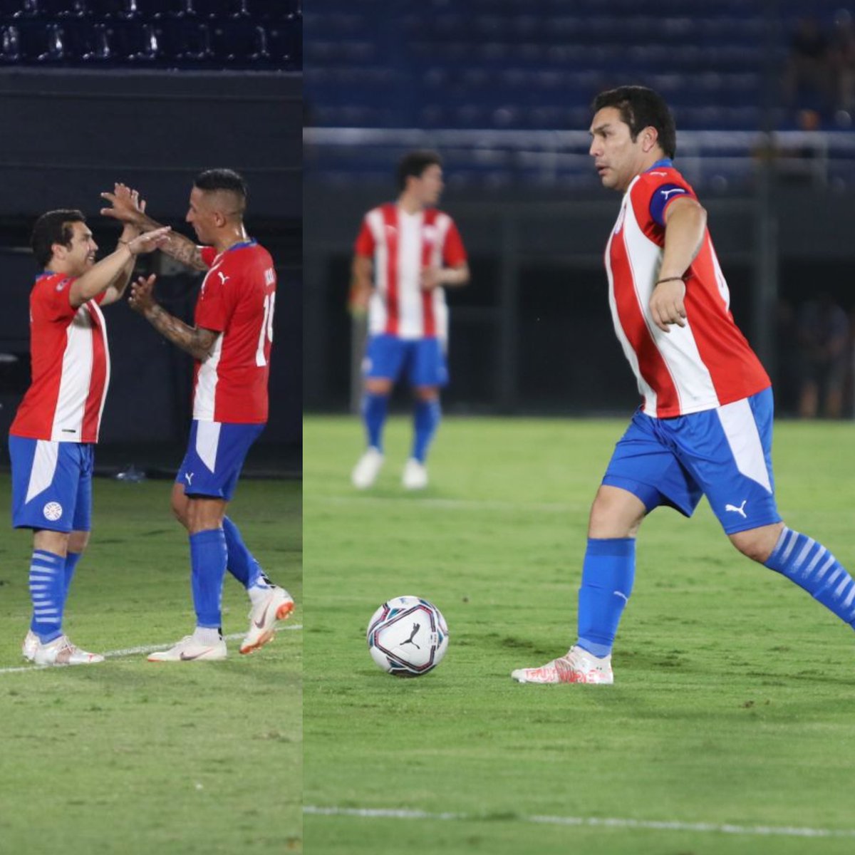 Y un día, en la despedida de Nelson Haedo Valdez, el histórico Salvador Cabañas volvió a jugar con la camiseta de la Selección de Paraguay. Fue ovacionado, portó el gafete de capitán y entregó una gran asistencia. Cuántos recuerdos. EL ETERNO MARISCAL.

📷 <a href="/Albirroja/">Selección Paraguaya</a>