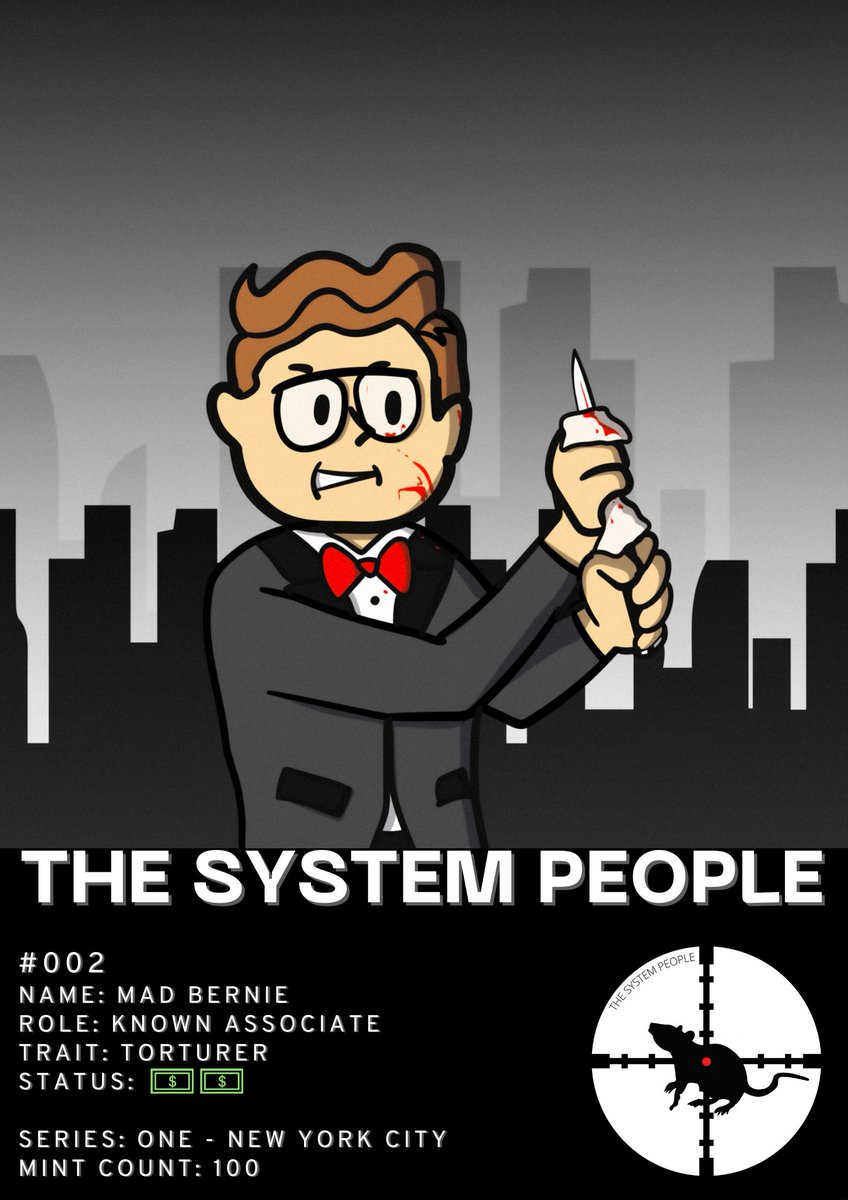 SystemPeople's tweet image. 🚨SOLD OUT🚨 #001 IS NO LONGER AVAILABLE. Stay tuned for #002 which will drop this week. Early access to Mafioso members then the rest will be up for grabs! #002 below.