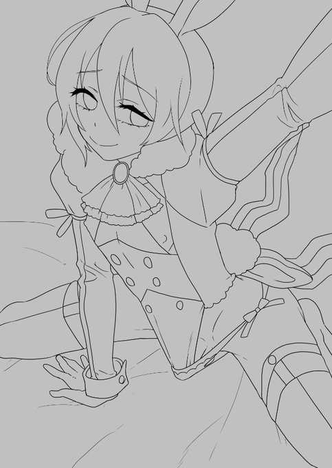 線画までできた～あとから色塗りします 